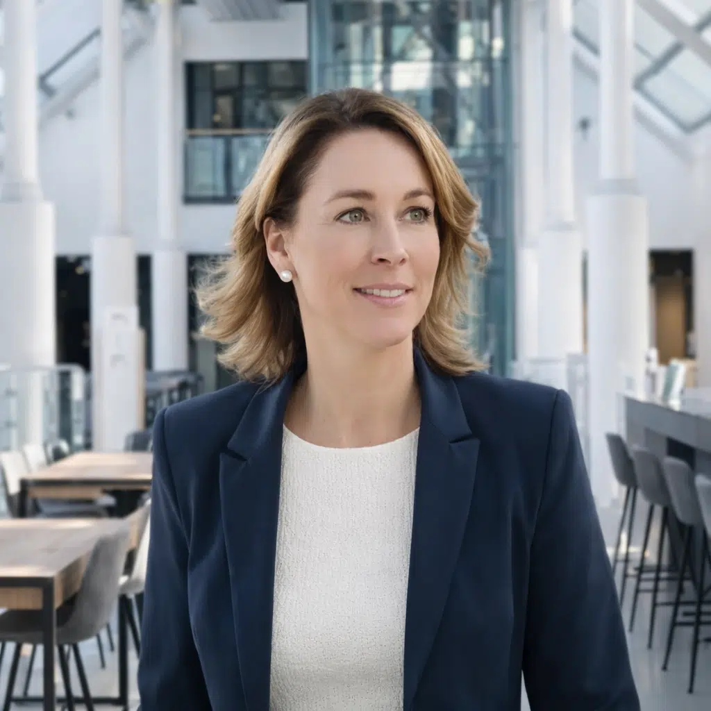 Zelfverzekerde medewerker in een moderne kantooromgeving voor een wervingsvideo.